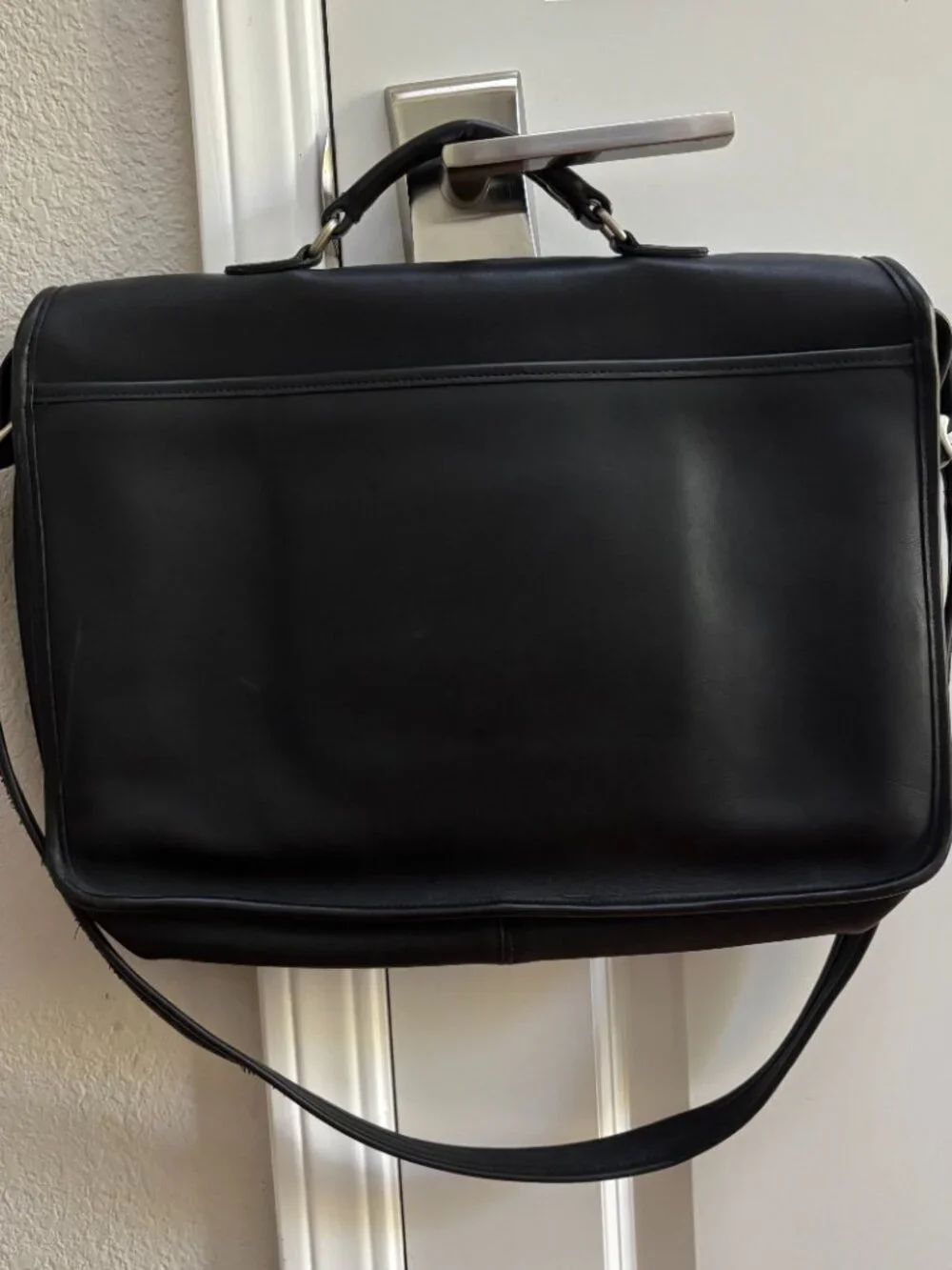 Vintage Black Leather Coach Metropolitan Briefcase N5180 | Coach
